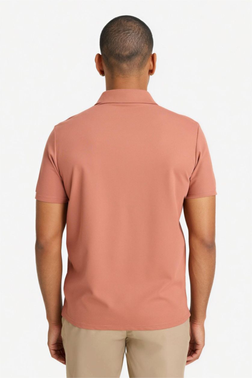 MAN Light Brown Standard Fit Short Sleeve Polo T-Shirt