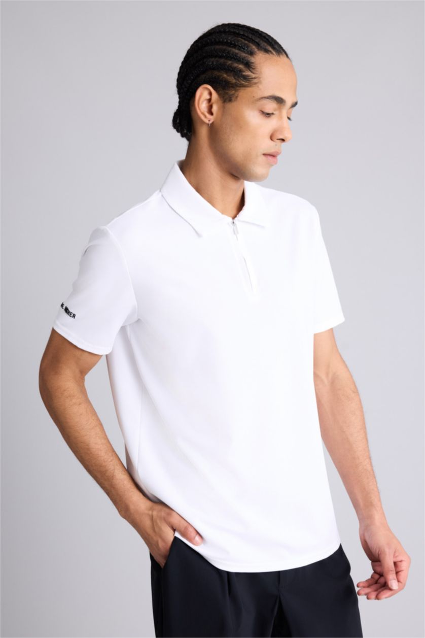 Мужчины Бежевый Футболка поло Standard Fit с коротким рукавом