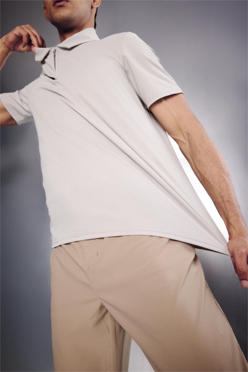 رجالي رمادي فاتح Man Short Sleeve Polo T-shirt