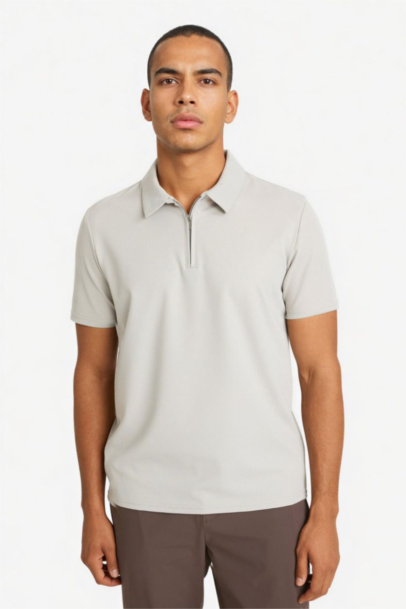 رجالي رمادي فاتح Man Short Sleeve Polo T-shirt