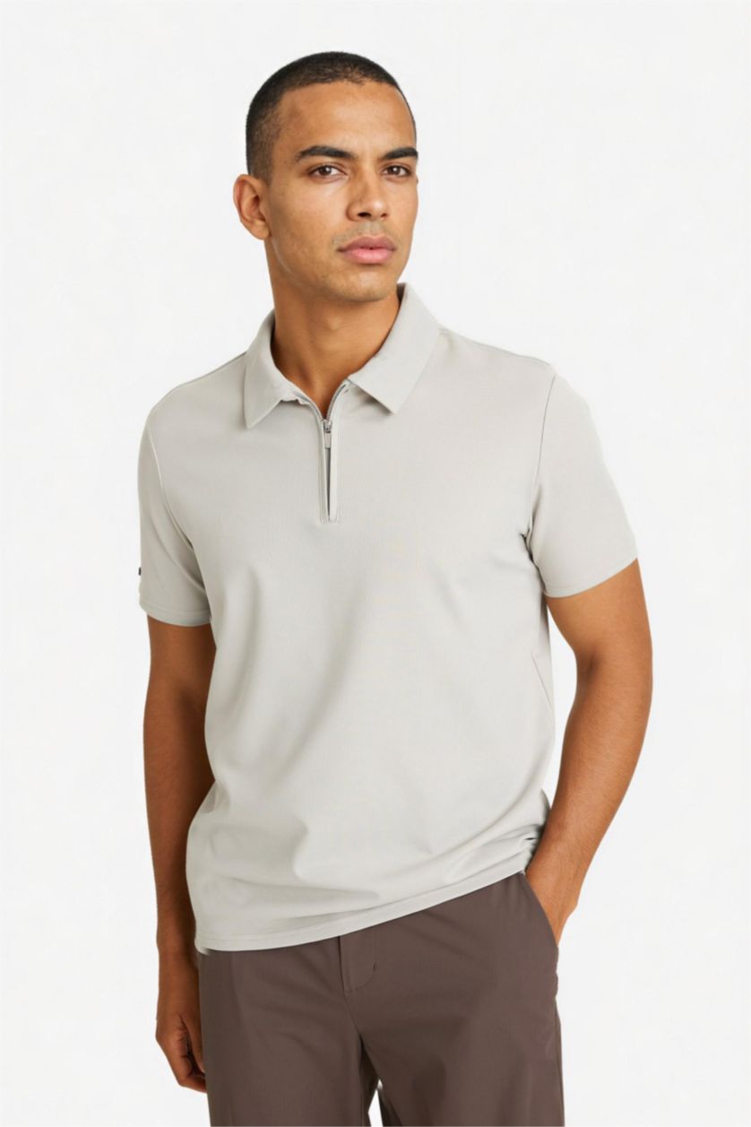 رجالي رمادي فاتح Man Short Sleeve Polo T-shirt