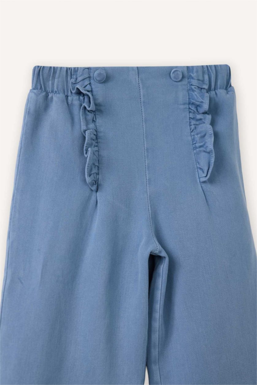 Baby Girl Light Blue Wide Leg Sensual Trousers