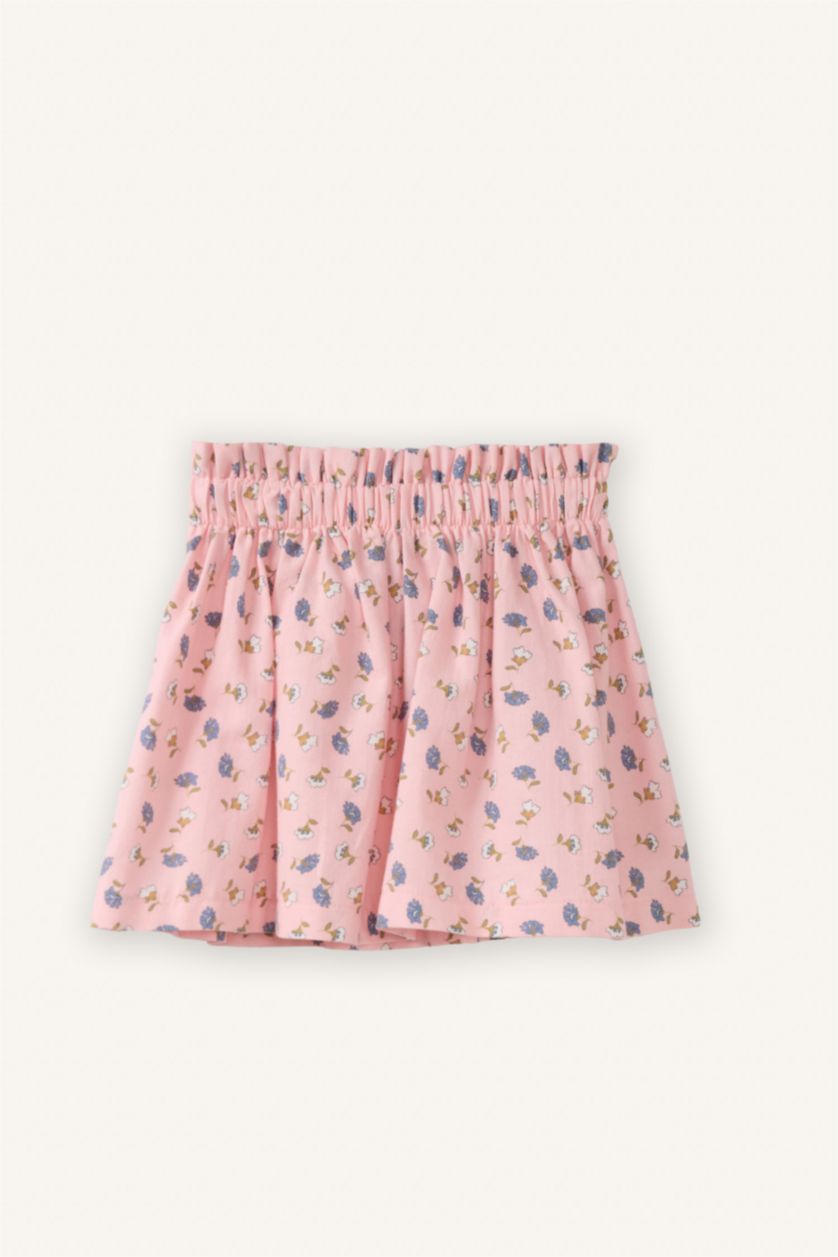 طفلة صغيرة بيج فاتح طقم بناتي فلورال قصة عادية - قطعتين