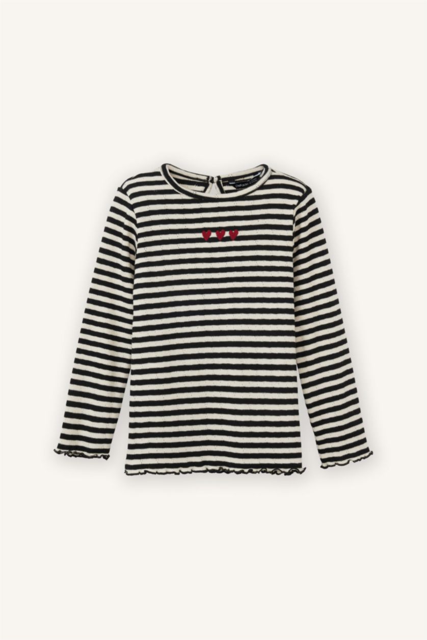 طفلة صغيرة أسود تيشيرت بيبي بناتي ردن طويل قصة عادية بياخة مستديرة