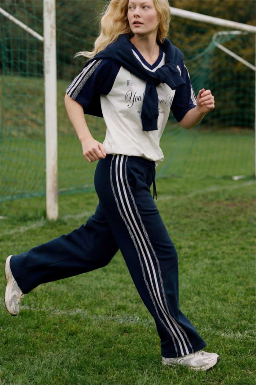 نساء كحلي سروال رياضي واسع