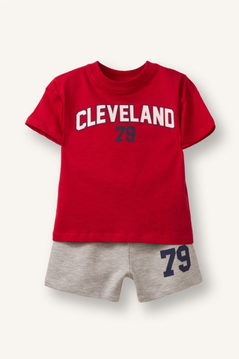 Baby Boy Light Grey 2 piece Regular Fit Slogan Set