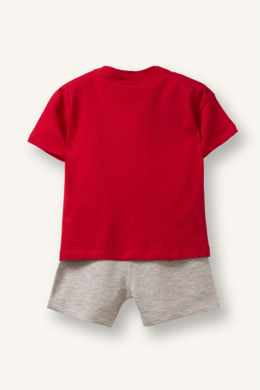 Baby Boy Light Grey 2 piece Regular Fit Slogan Set