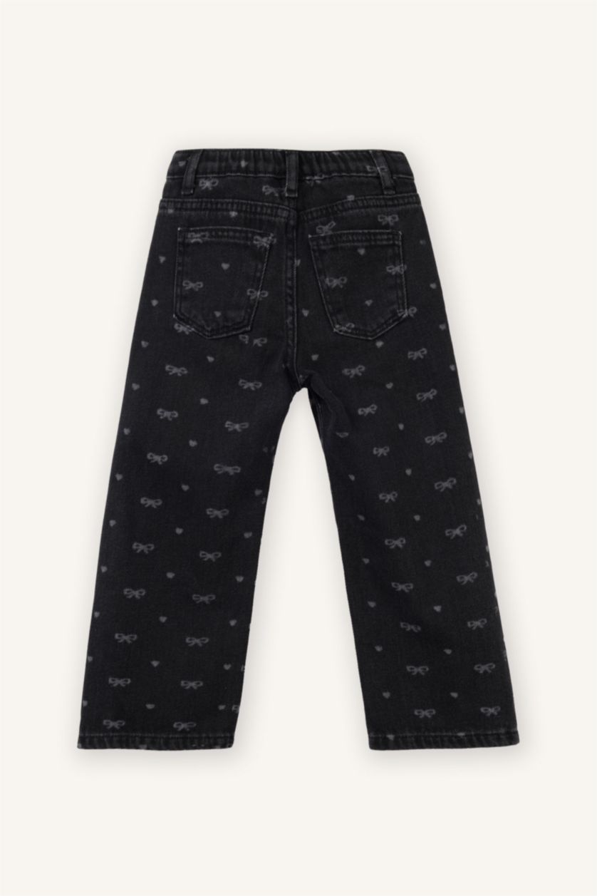 Baby Girl Anthracite Culotte Fit Denim Trousers
