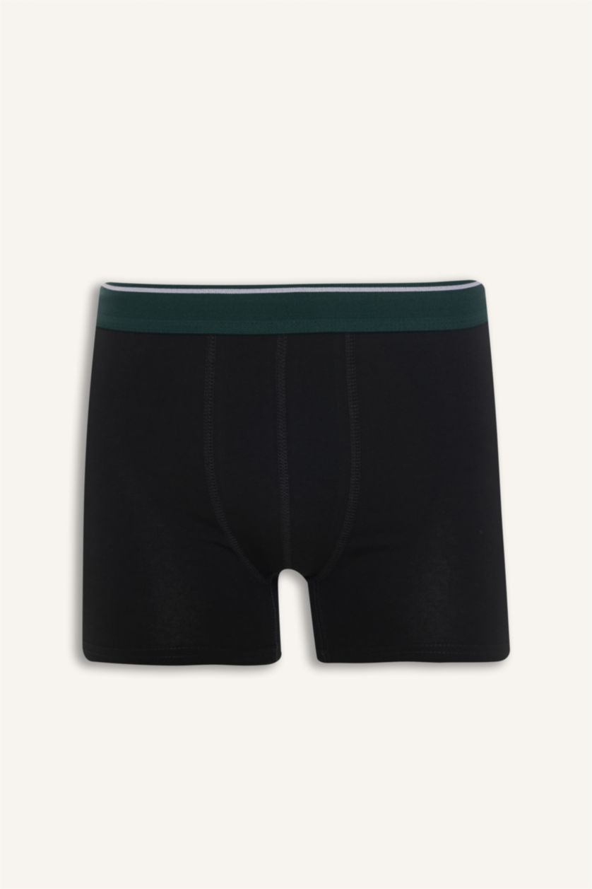 رجال أخضر غامق بوكسر كاروهات مطبوع - 3 قطع