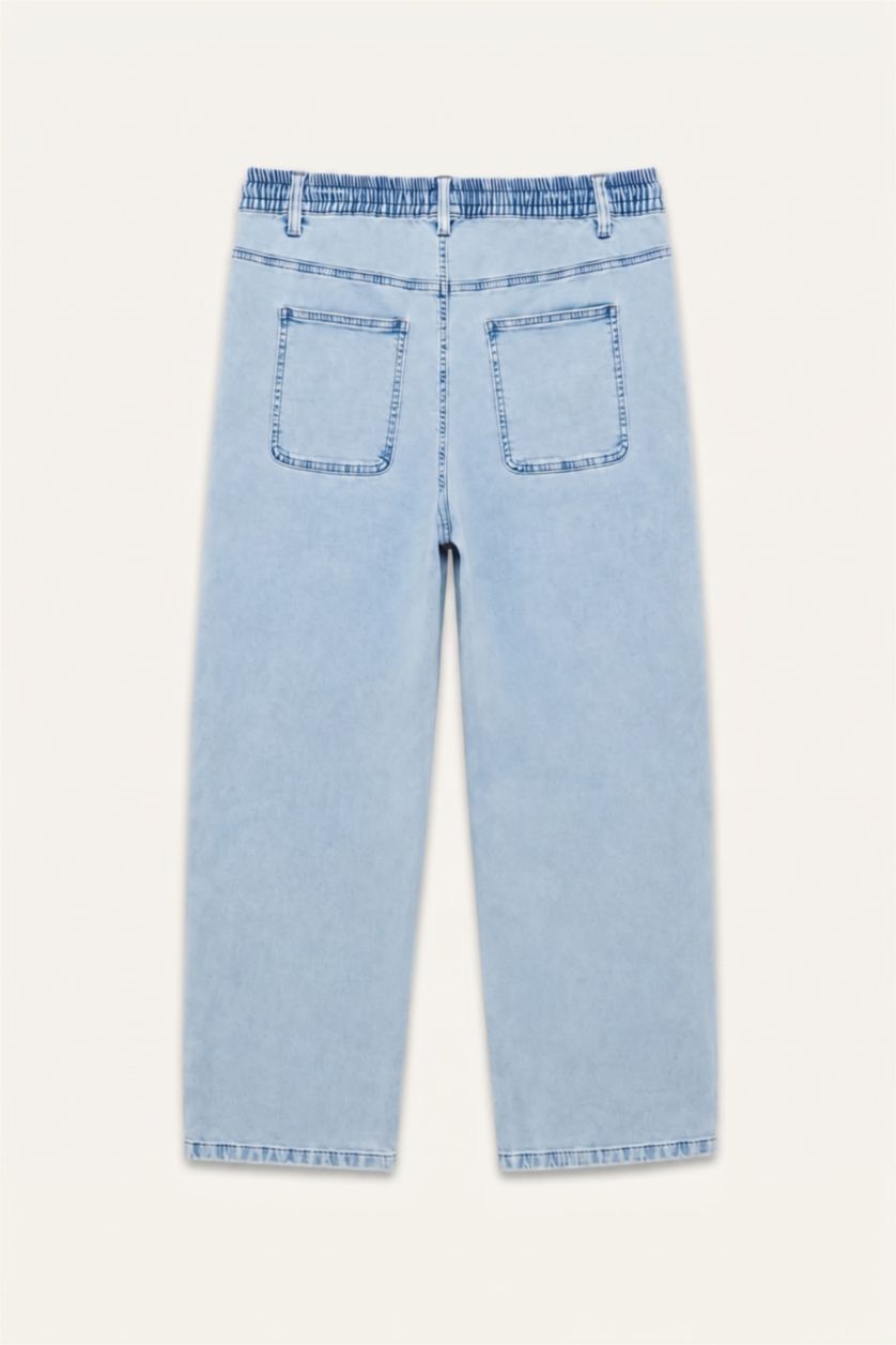 MAN Light Blue Wide Leg Trousers