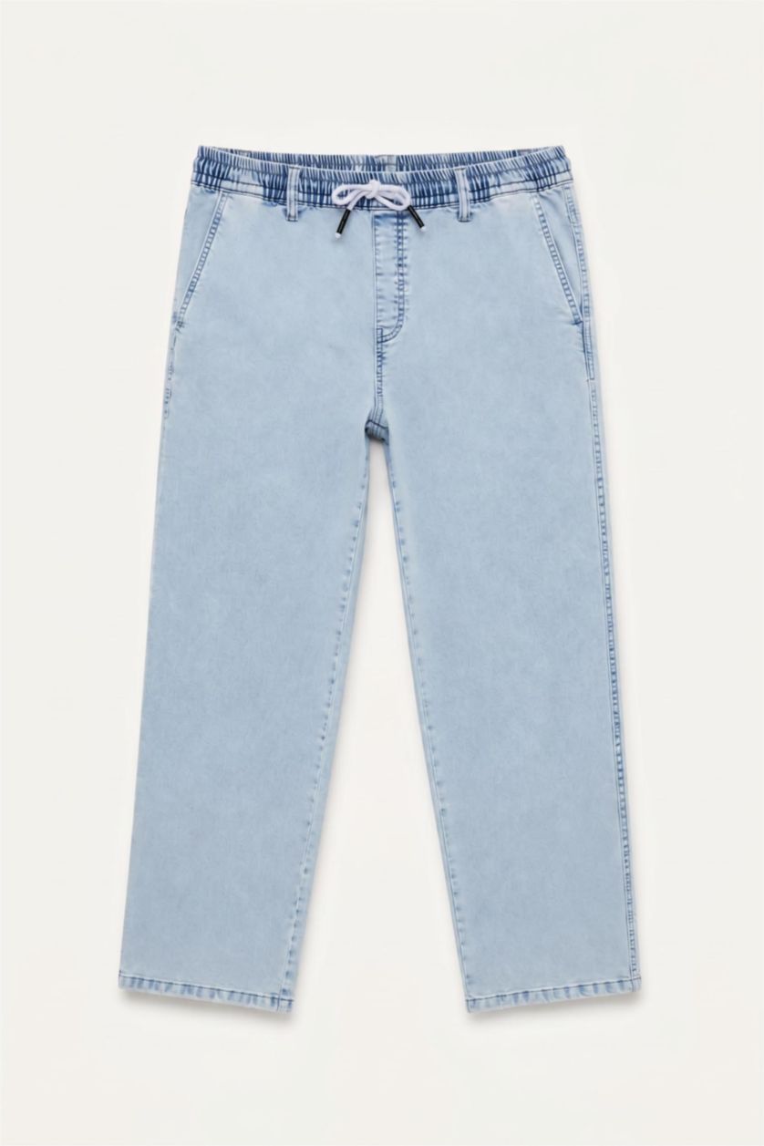 رجال أزرق فاتح Wide Leg Wide Leg Jeans