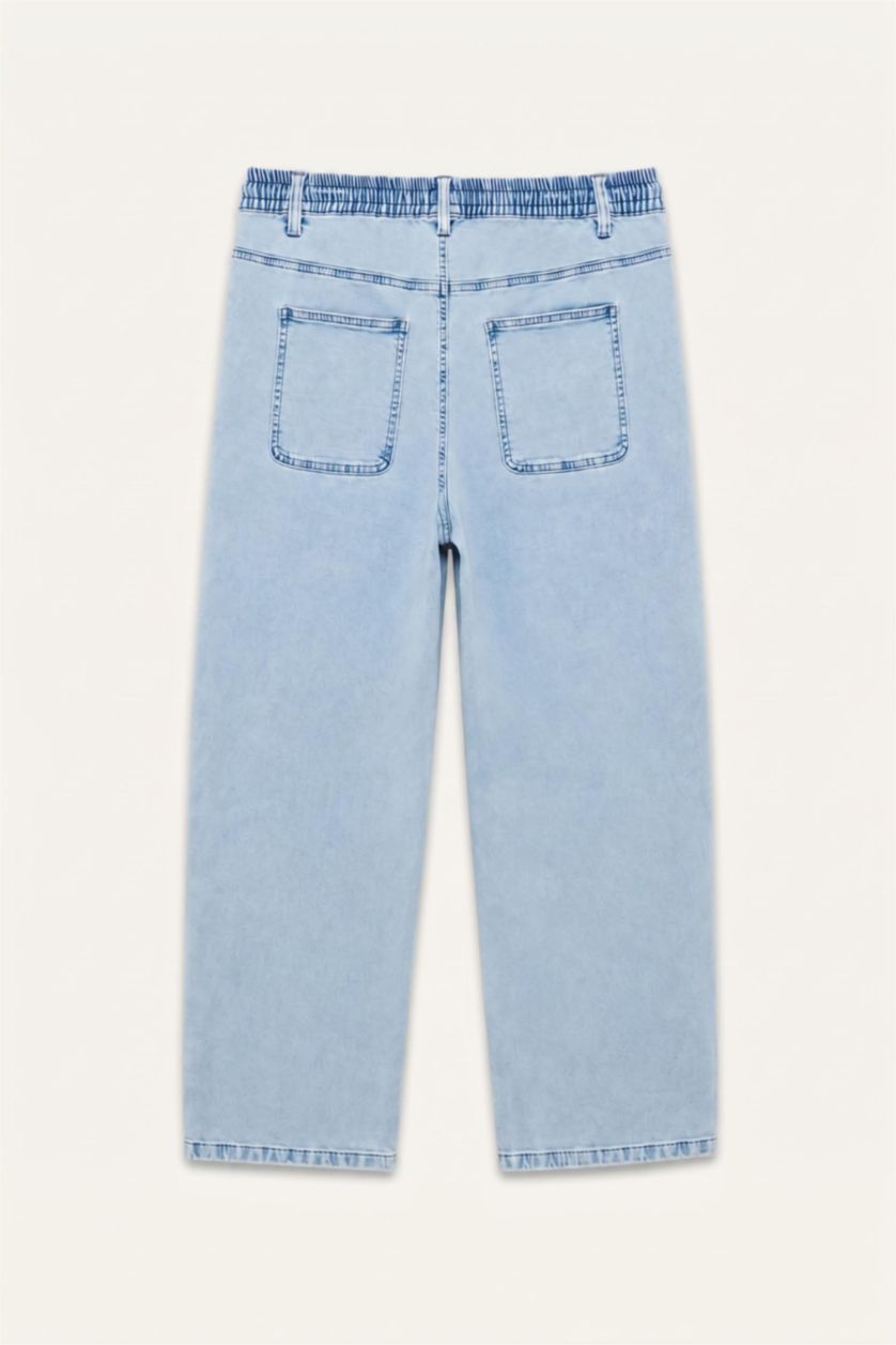 رجال أزرق فاتح Wide Leg Wide Leg Jeans