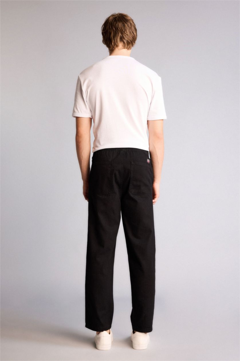 Мужчины Черный Wide Leg Trousers