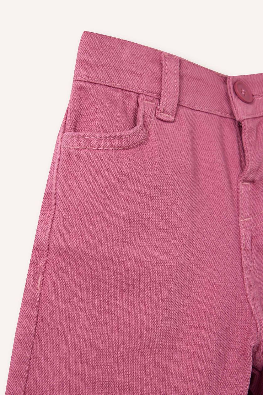 Малыши девочки Розовый Брюки стандартного кроя с эластичным поясом для малышей девочек