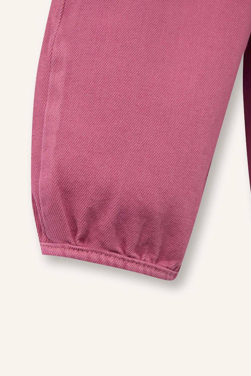 Малыши девочки Розовый Брюки стандартного кроя с эластичным поясом для малышей девочек