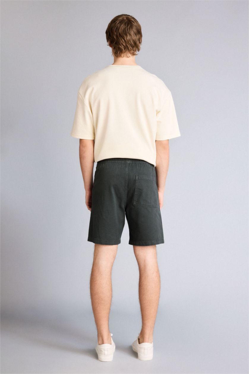 Мужчины Антрацит Шорты-бермуды из 100% хлопка