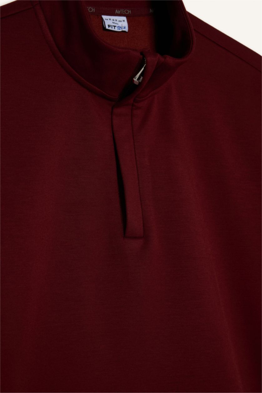Man Bordeaux Standard Fit Sweatshirt