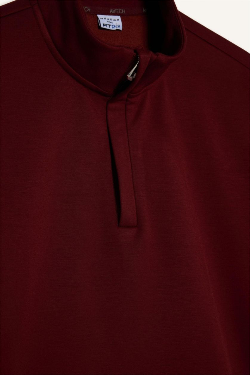 Man Bordeaux Standard Fit Sweatshirt