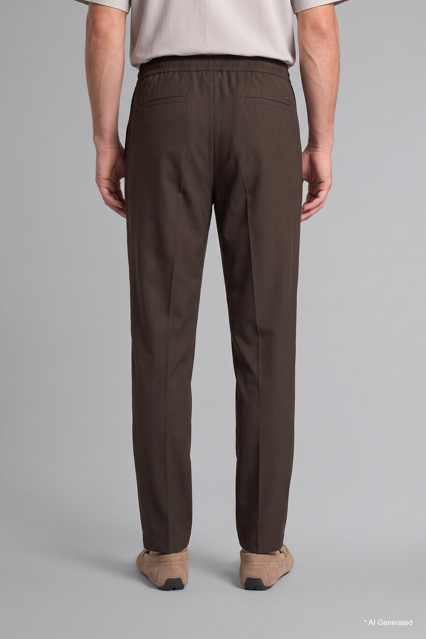 Erkek Kahve Relaxed Fit Pantolon