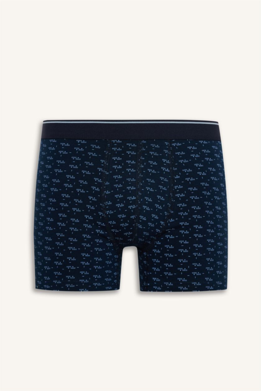 Erkek Lacivert Regular Fıt Puantiye 3'lü Boxer