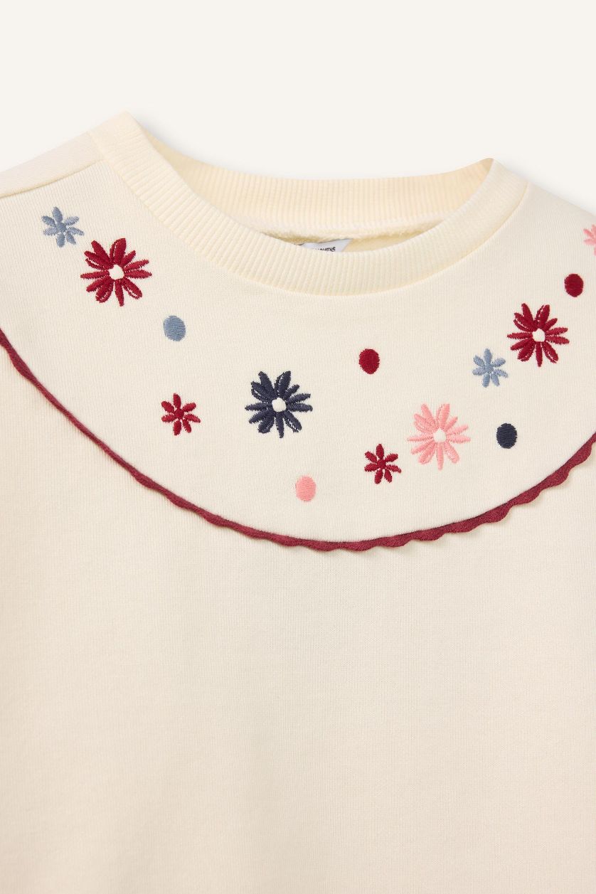 طفلة صغيرة بيج فاتح سويت شيرت بيبي بناتي فلورال اوفر سايز