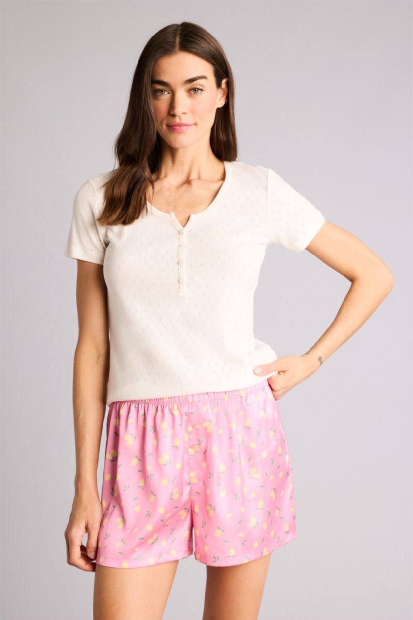 WOMAN Pink Regular Fit Satin Bottom