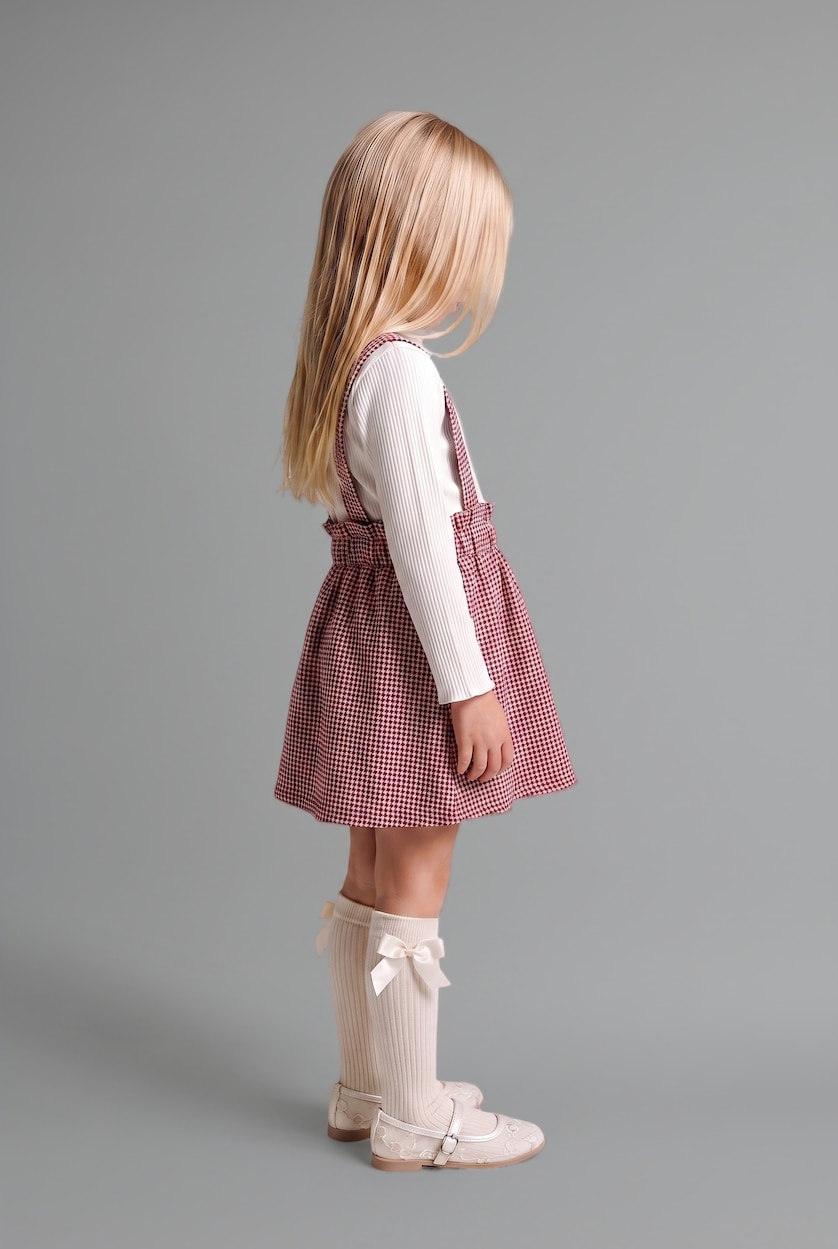 Baby Girls Bordeaux Baby Girl Muslin T-Shirt and Skirt 2 Piece Set