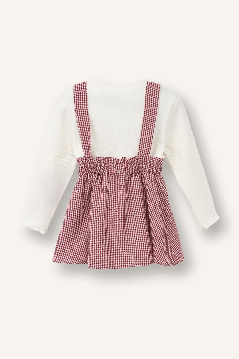 طفلة صغيرة خمري سيت بيبي بناتي موسلين - قطعتين