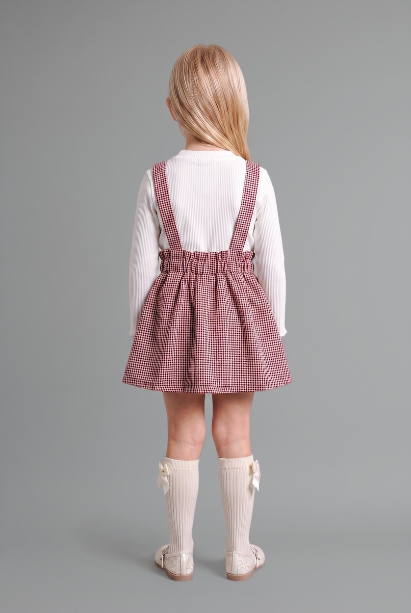 Baby Girls Bordeaux Baby Girl Muslin T-Shirt and Skirt 2 Piece Set