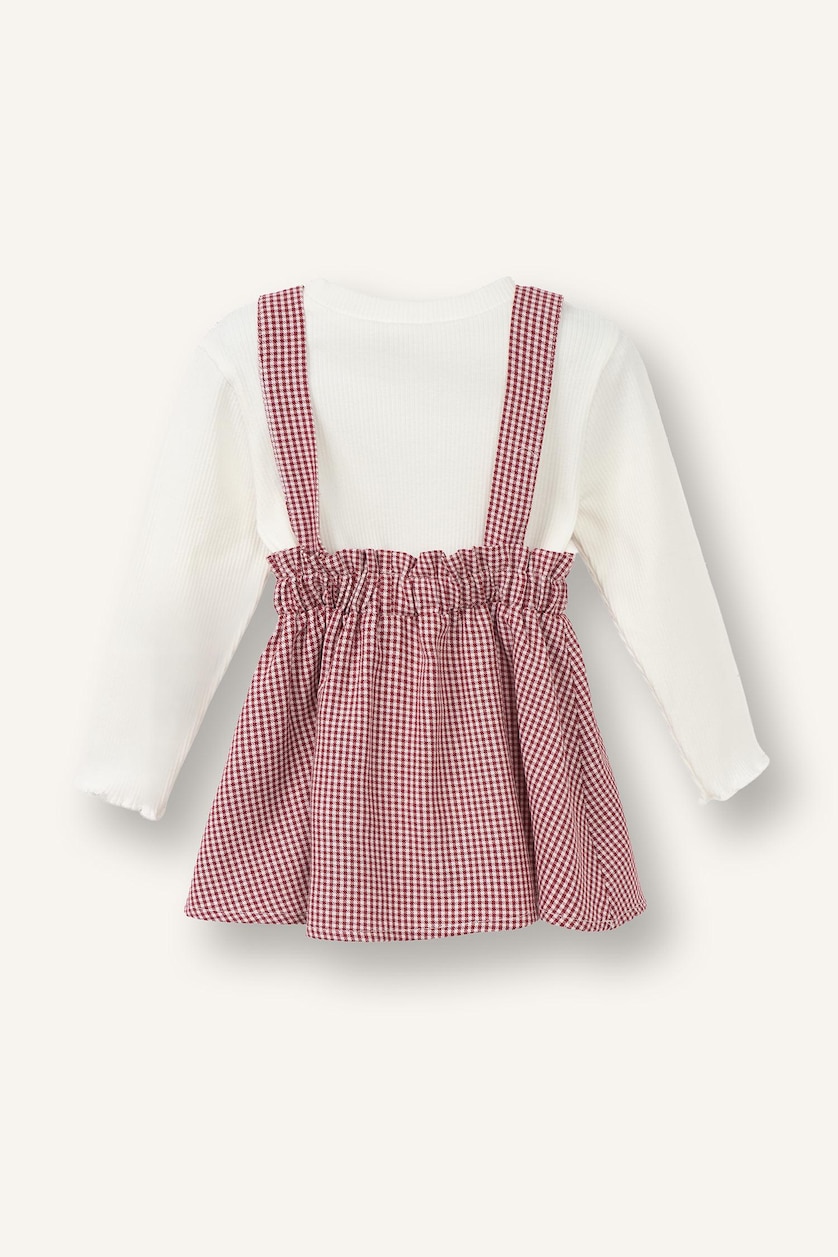 Baby Girls Bordeaux Baby Girl Muslin T-Shirt and Skirt 2 Piece Set