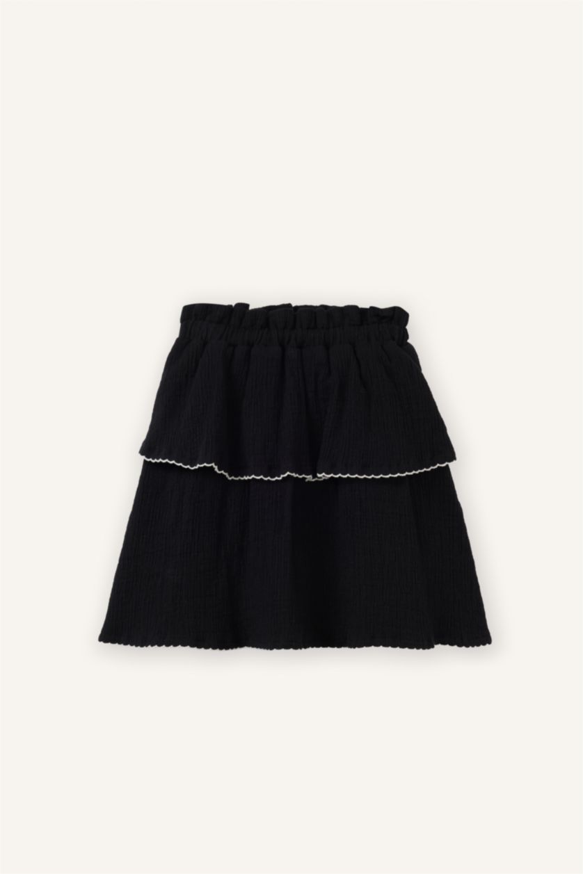 طفلة صغيرة أسود تنورة بيبي بناتي موسلين