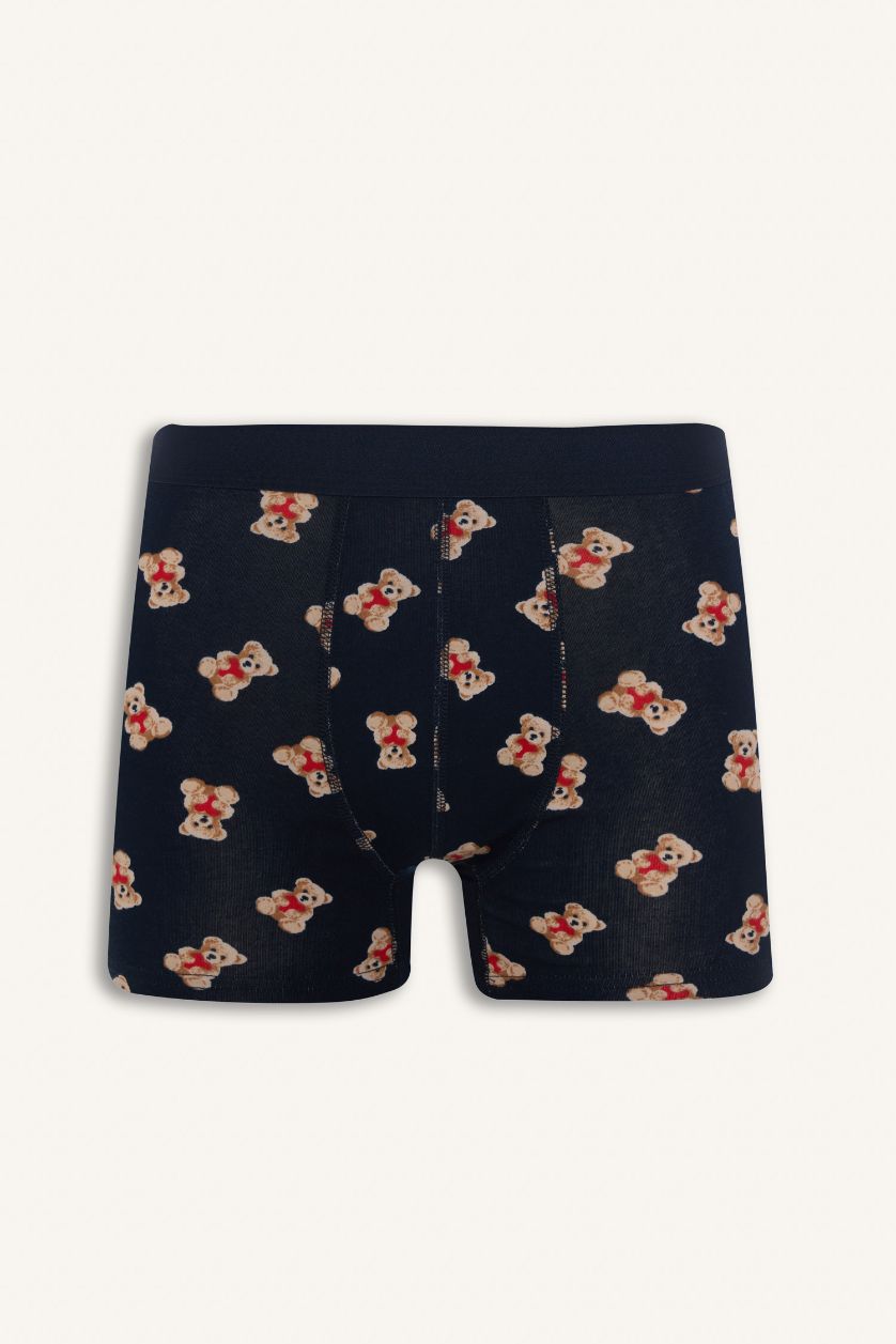 رجال كحلي بوكسر قصة عادية بطبعة قلب - 3 قطع