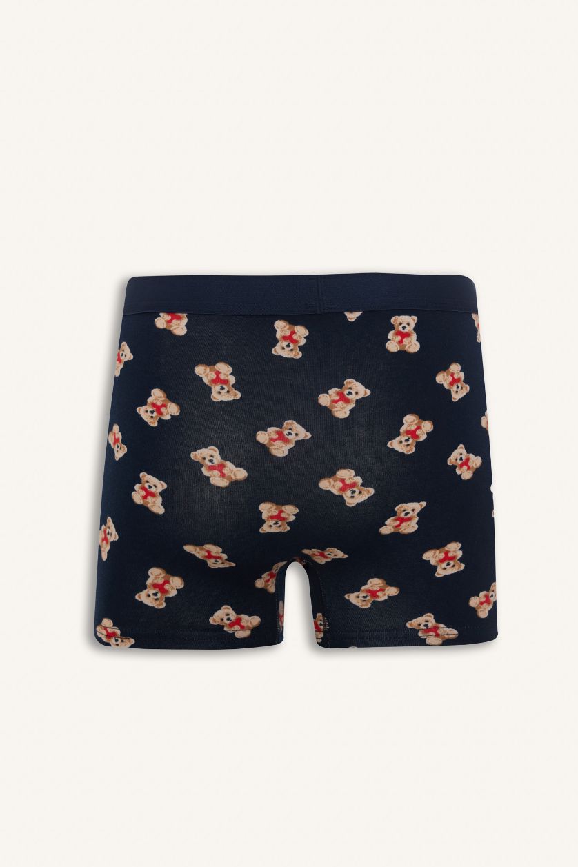 رجال كحلي بوكسر قصة عادية بطبعة قلب - 3 قطع