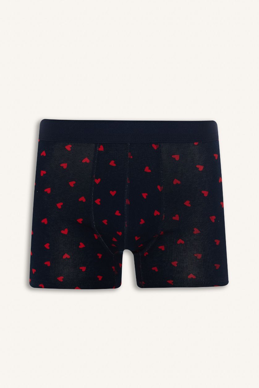 رجال كحلي بوكسر قصة عادية بطبعة قلب - 3 قطع