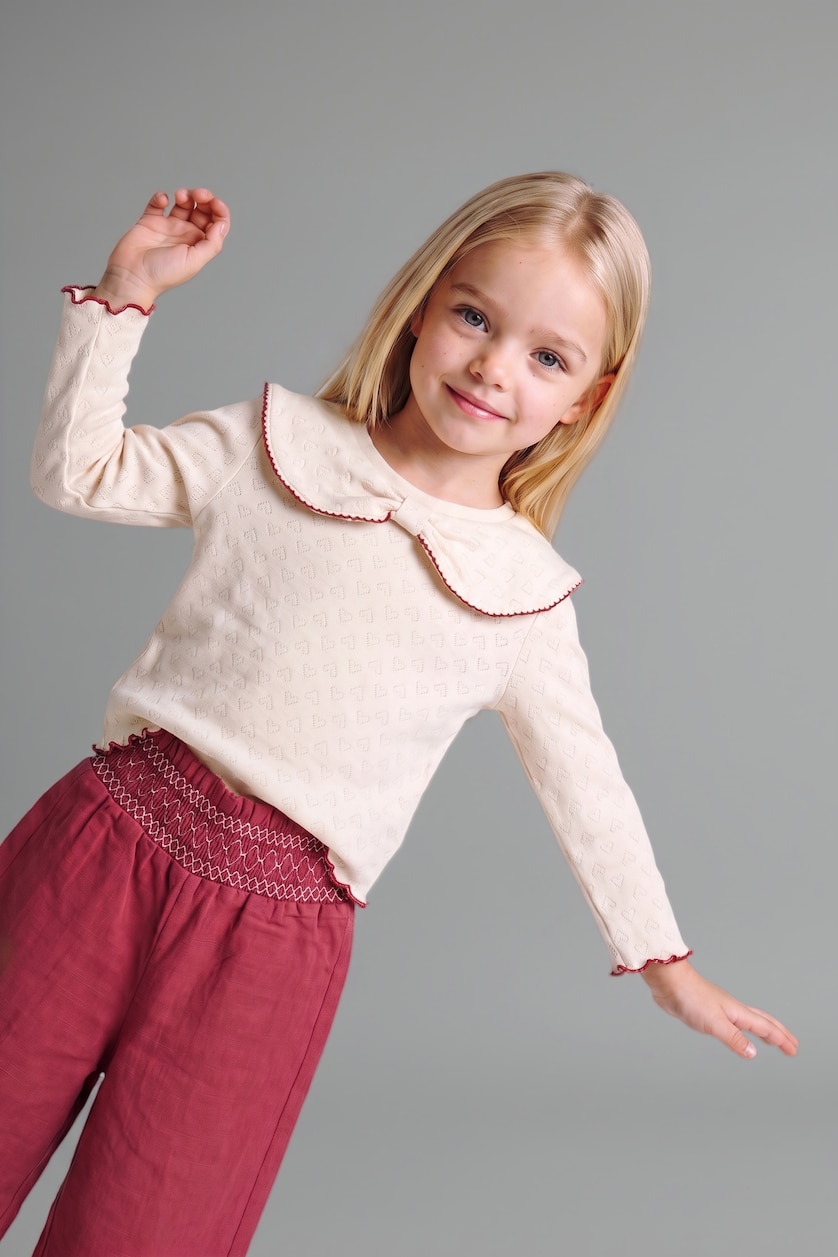 BABY GIRL Ecru Baby Girl Linen Look 2 Piece Set