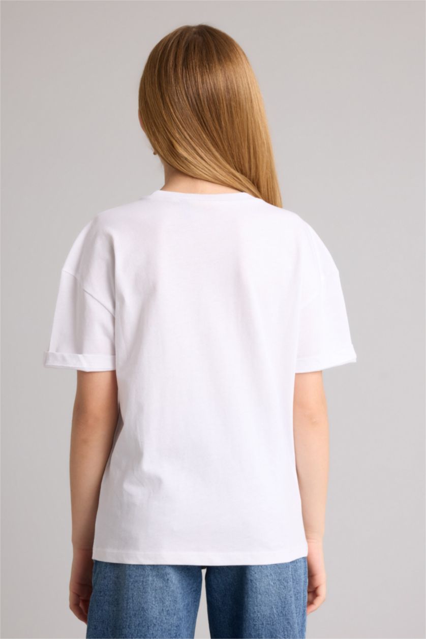 Kız Çocuk - Genç Kız Beyaz Dısney Lılo & Stıtch Tişört Kız Çocuk