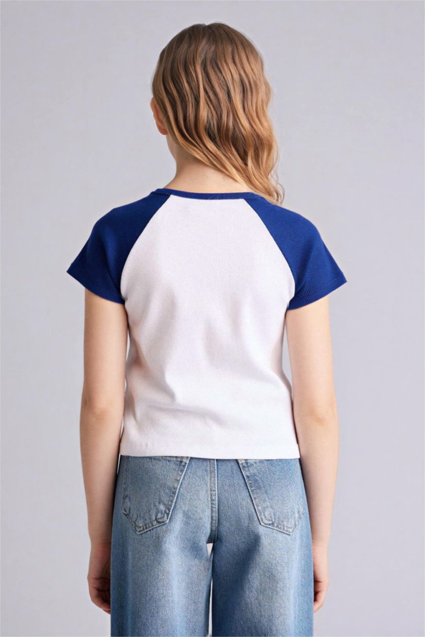 GIRLS & TEENS White Girl Hello Kitty Fitted Ribbed T-Shirt