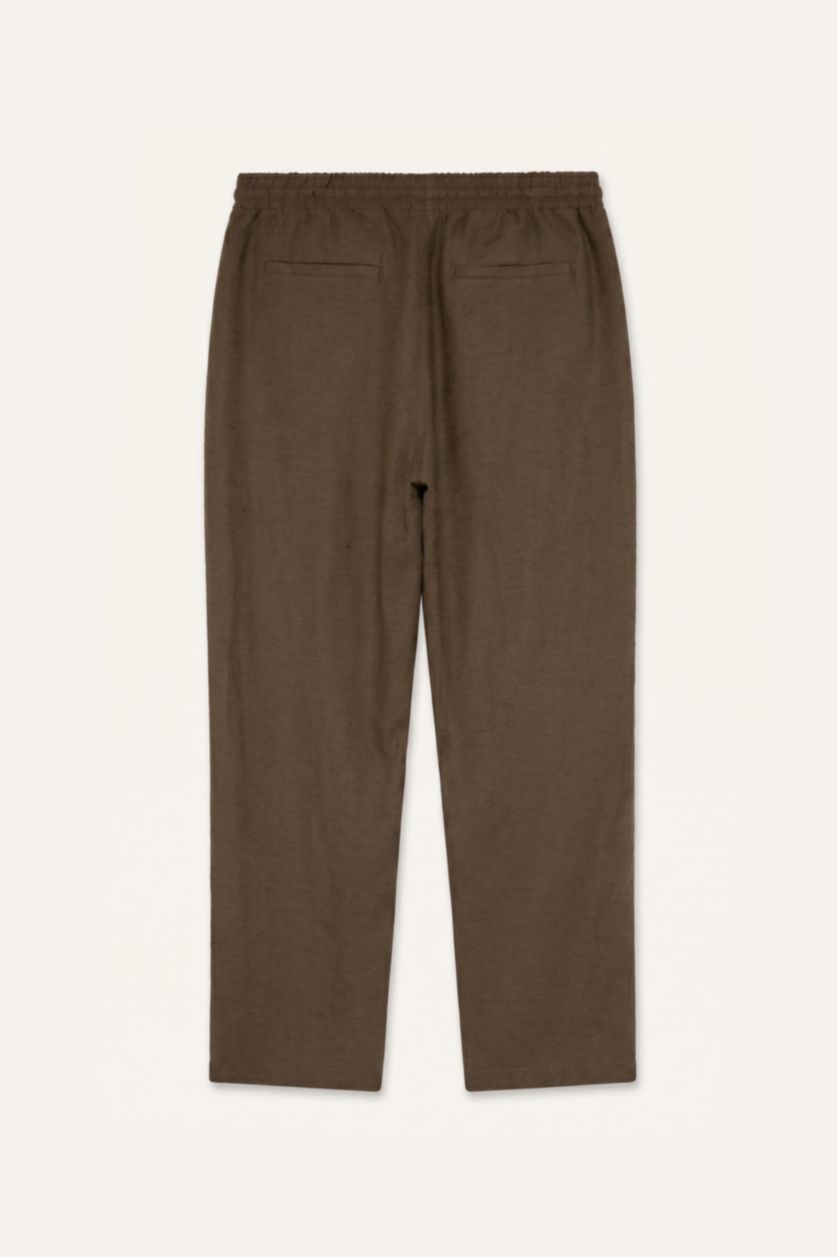 Erkek Meşe Yeşili Straight Fit Pantolon