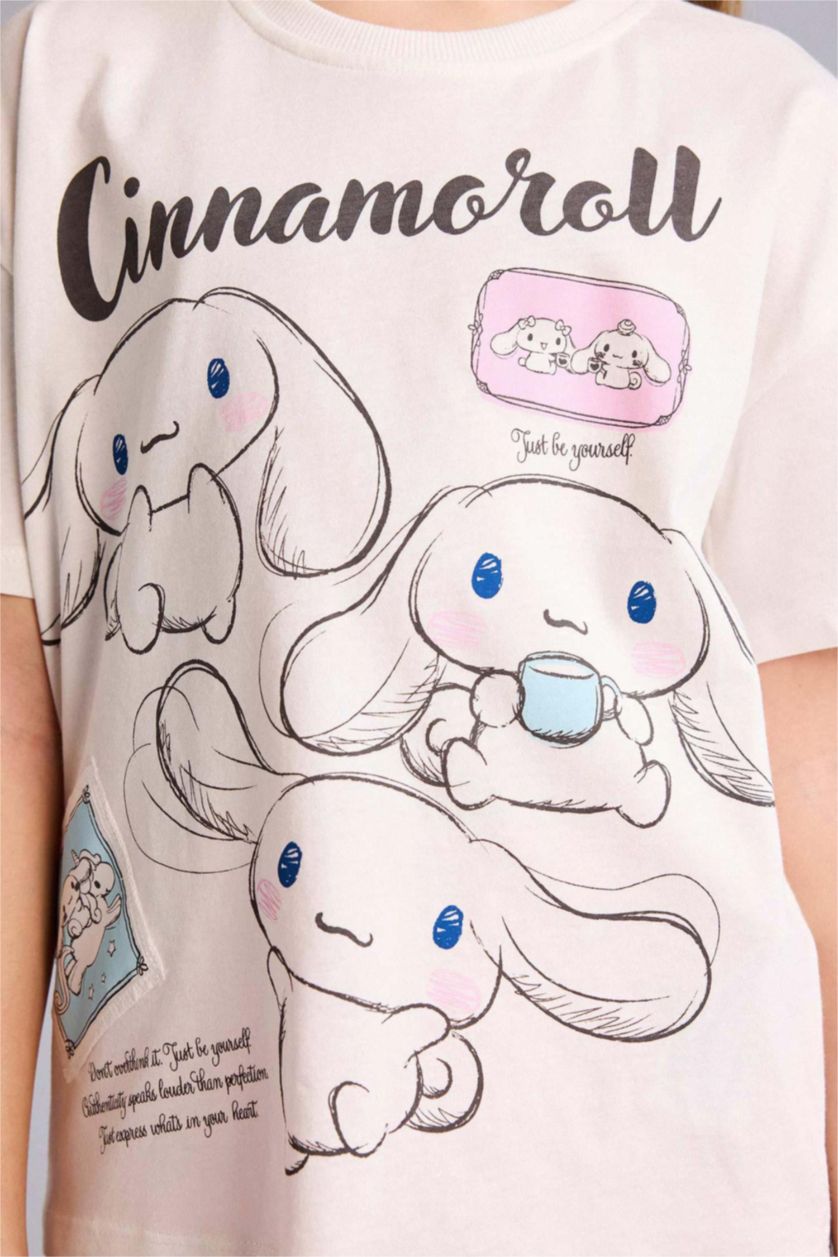 بنات بيج فاتح تيشيرت بناتي قصة مريحة من هيلو كيتي