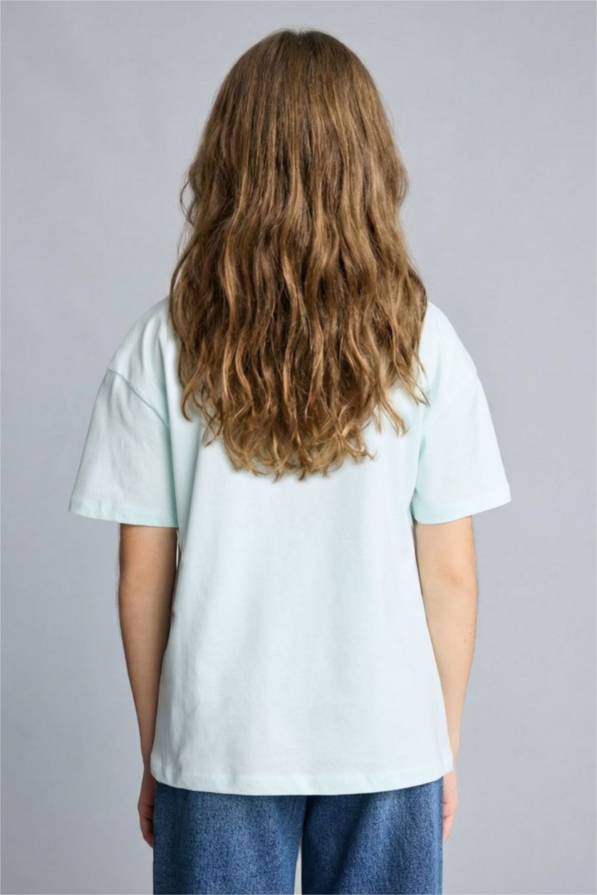 GIRLS & TEENS Aqua Oversize Fit SpongeBob Licensed Short Sleeve T-Shirt