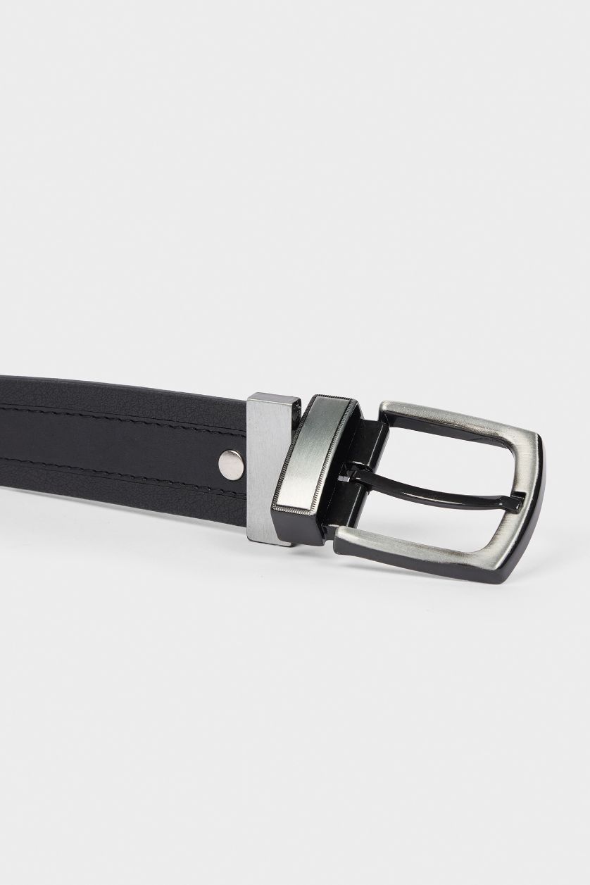 Erkek Karma Erkek Çift Taraflı Toka Suni Deri Günlük Kemer