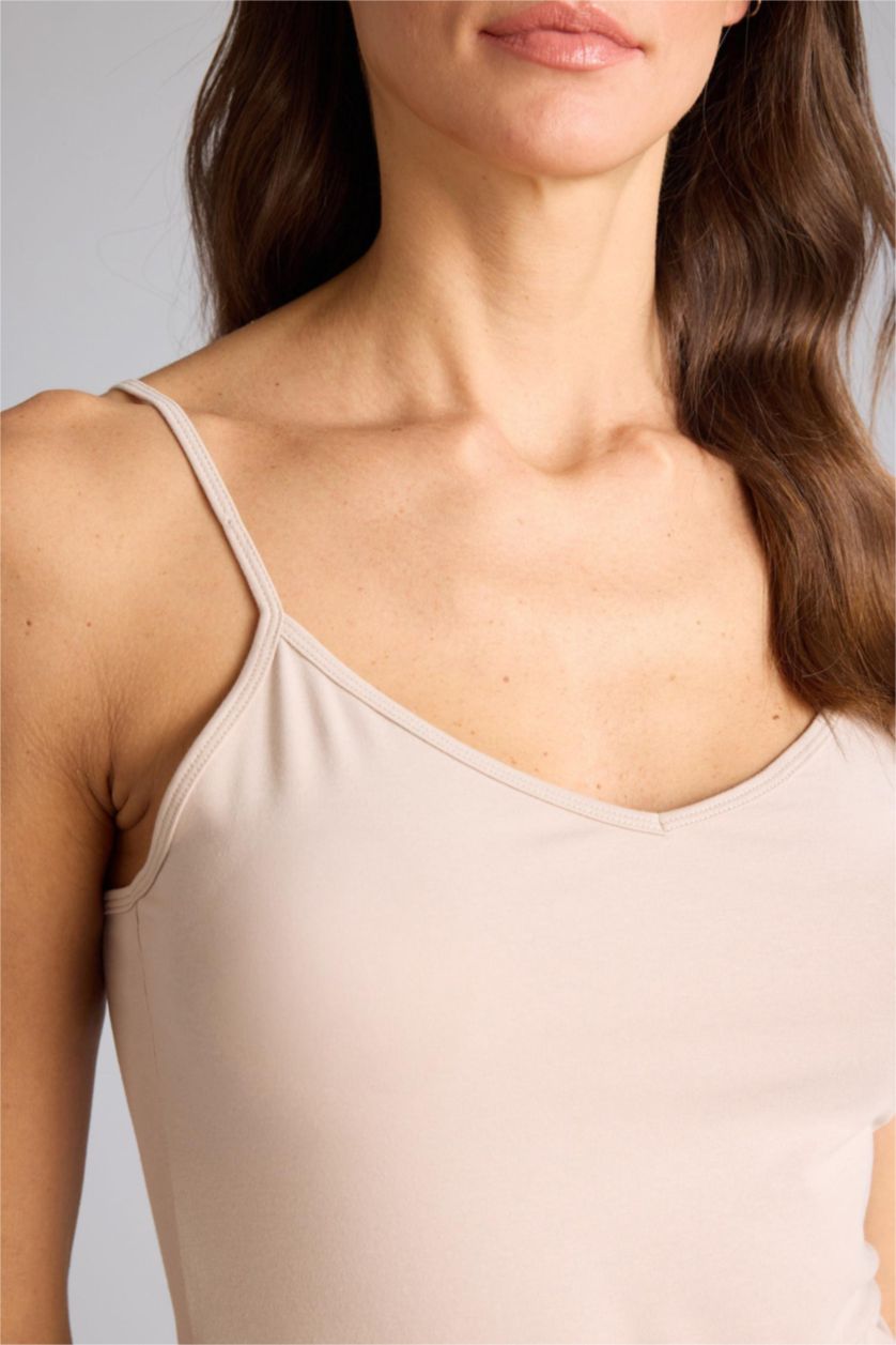 WOMAN Brown Regular Fit 2 piece Tank Top