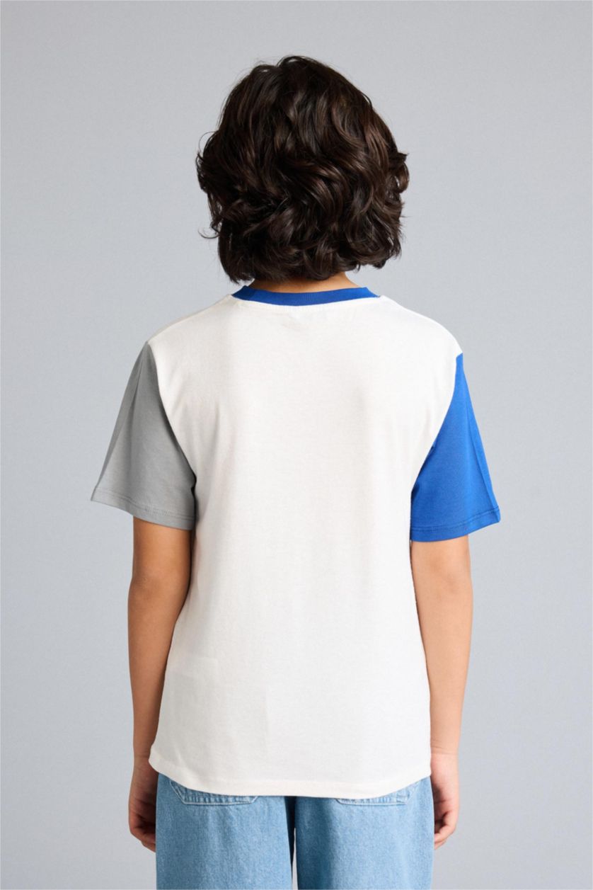 Erkek Çocuk - Genç Erkek Kum Baskılı Tişört Erkek Çocuk