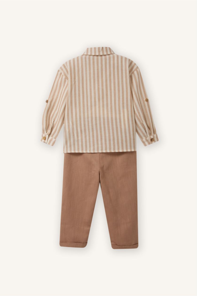 Erkek Bebek Ekru 2'li Takım Erkek Bebek