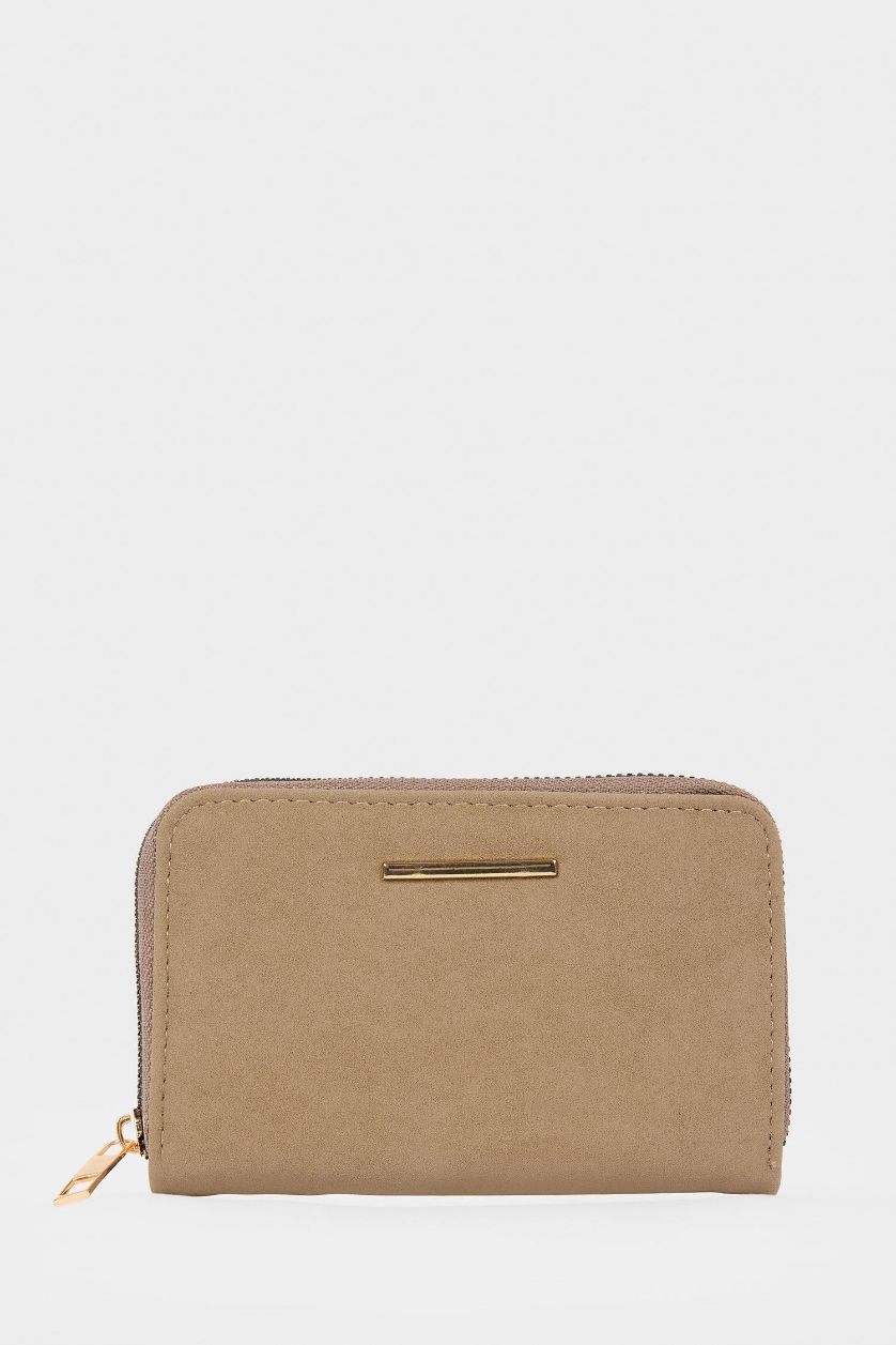 Kadın Bej Süet Cüzdan
