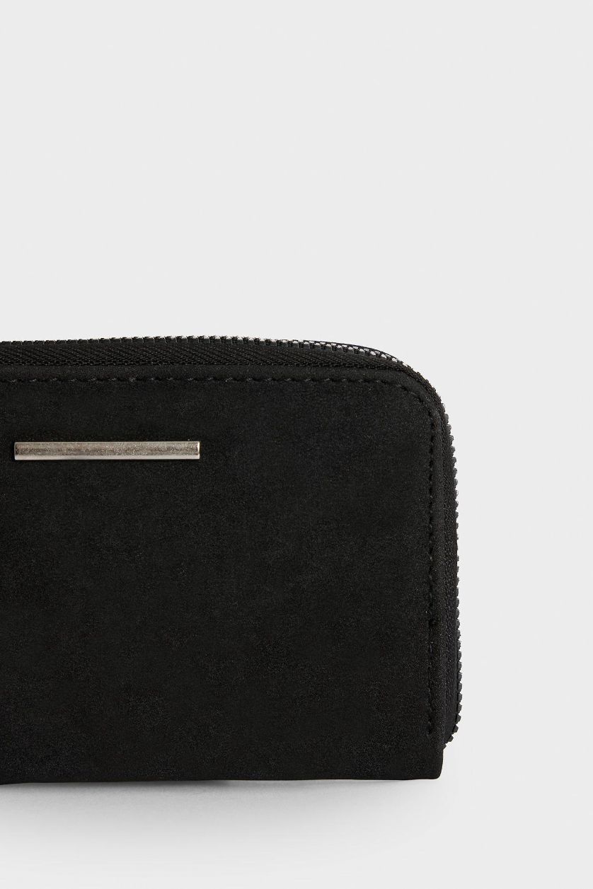 Kadın Siyah Kadın Süet Cüzdan