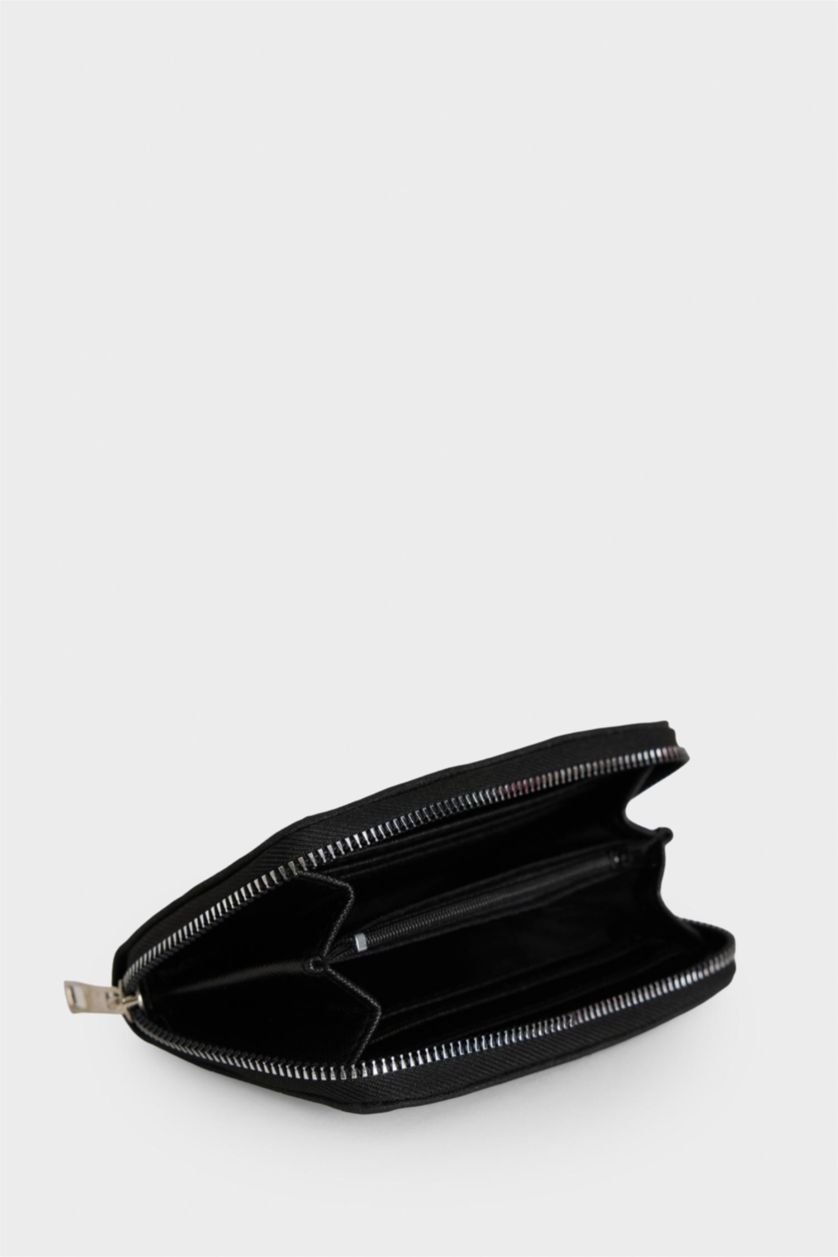 Kadın Siyah Kadın Süet Cüzdan