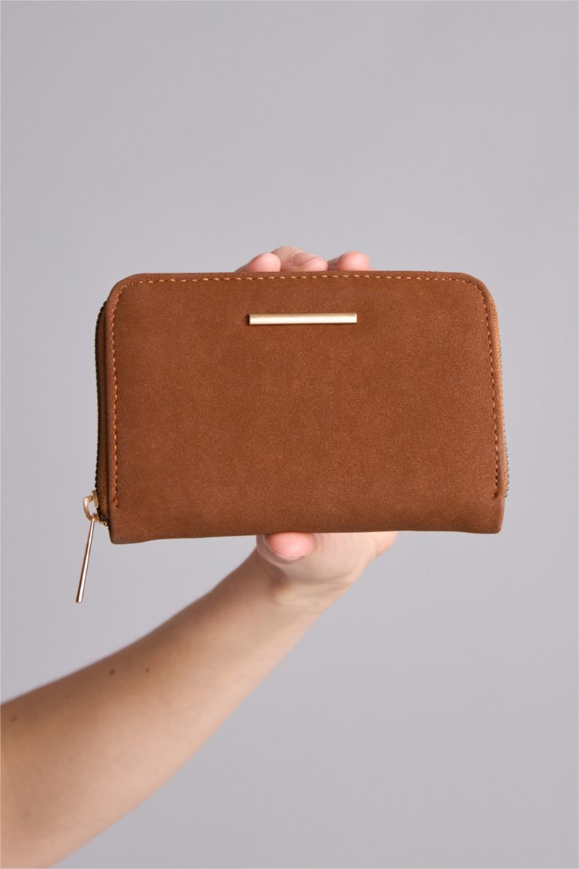 Women Tan Woman Suede Wallets