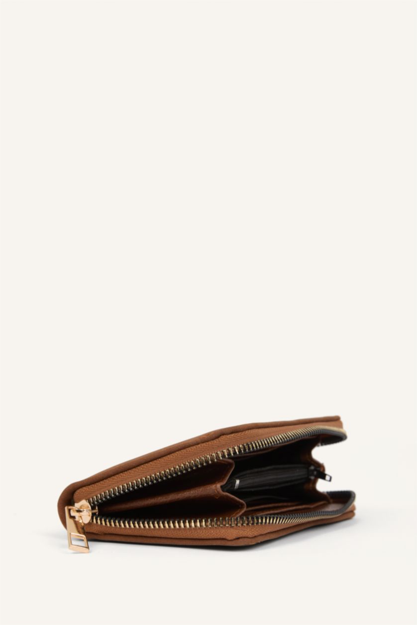Women Tan Woman Suede Wallets