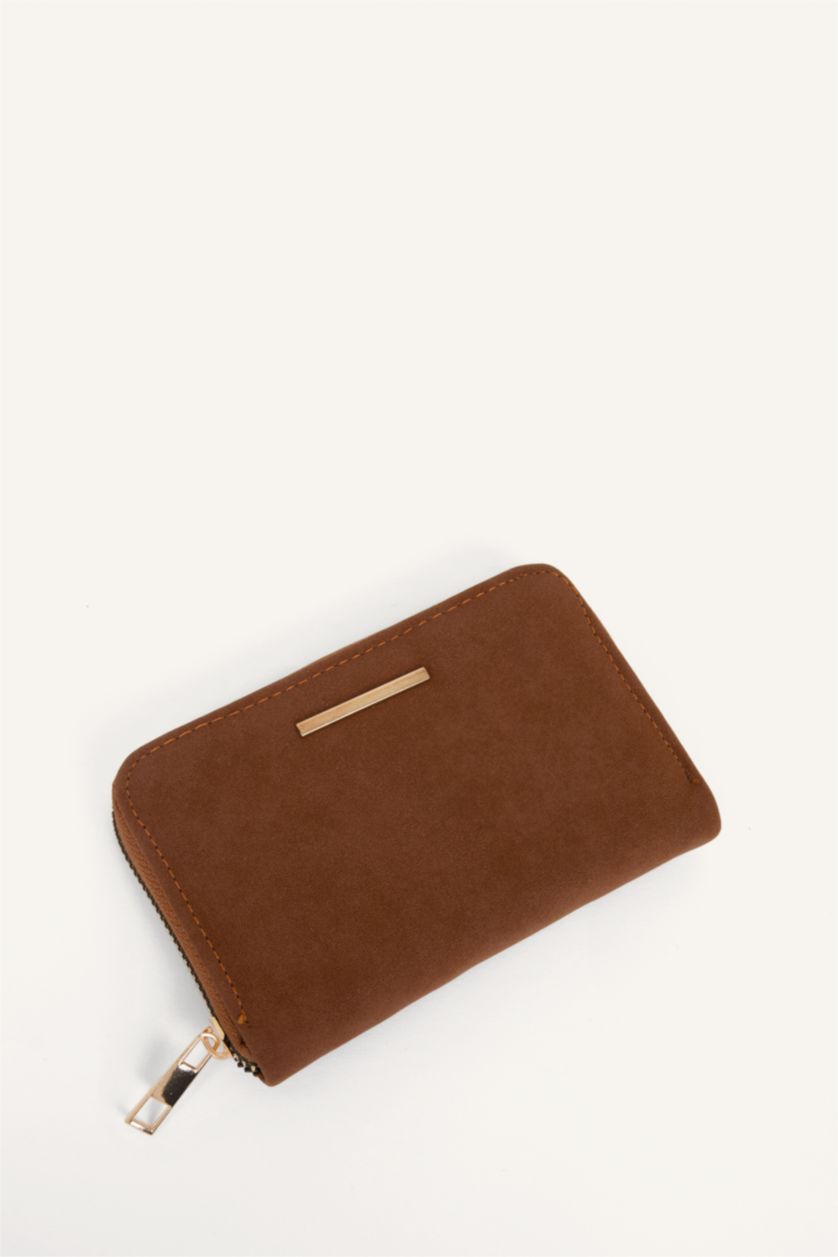 Women Tan Woman Suede Wallets